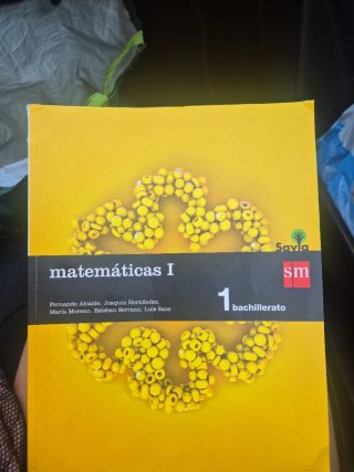 Libro Matemáticas 1 Bachillerato SM