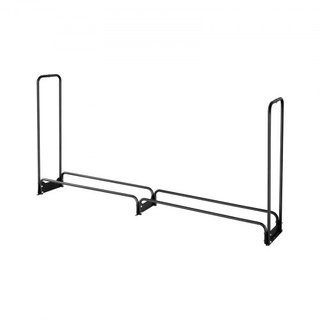 Soporte para leña exterior de 2.4m con cubierta, 244 cm x 36 cm x 117 cm, soporte de leña de alta resistencia y cubierta impermeable de Oxford 600D para chimenea, patio, almacenamiento de troncos ...