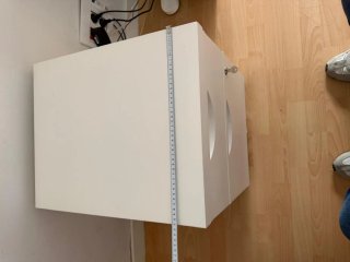 Mueble cajonera 2 cajones metal blanco con llaves