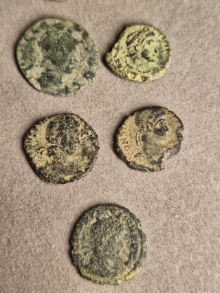Lote de monedas romanas para limpiar e identificar