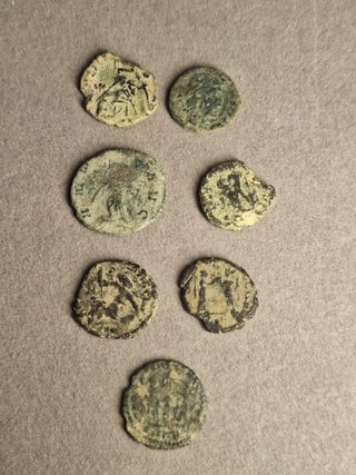 Lote de monedas romanas para limpiar e identificar
