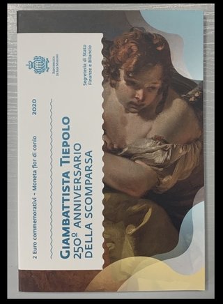 San Marino 2 Euro 2020 Tiepolo Coincard