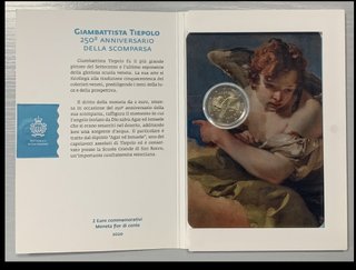 San Marino 2 Euro 2020 Tiepolo Coincard