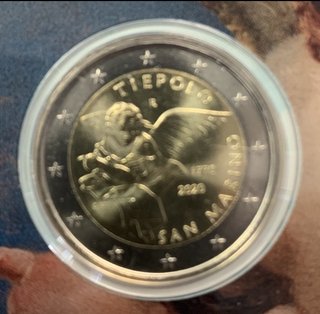 San Marino 2 Euro 2020 Tiepolo Coincard