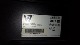 Monitor V7 Plata y Negro con VGA y HDMI