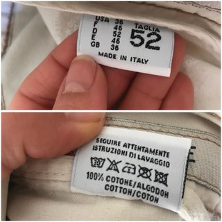 Pantaloni uomo panna
