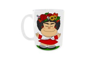 3 Tazas cerámica diseño Frida Kahlo