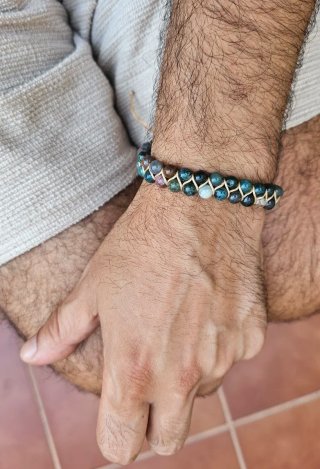 Pulsera piedras naturales hombre