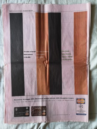 Giornale La Gazzetta dello Sport 28 Maggio 2003