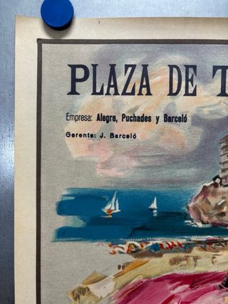 Cartel Toros Benidorm Inauguración 1962