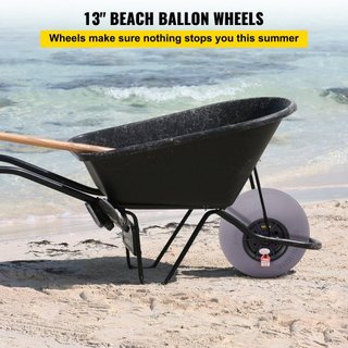 Ruedas de Playa Inflables, Neumáticos de Arena de Reemplazo de 33 cm, Neumáticos de TPU para Carro de Kayak, Carro de Canoa y Buggy con Bomba de Aire Gratis, Paquete de 2