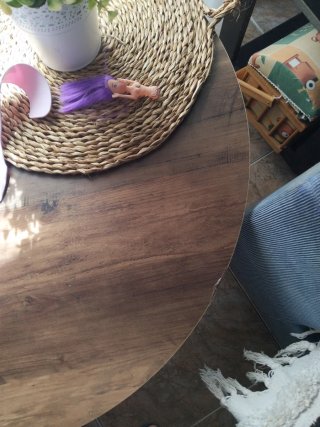 Mesa redonda madera y metal