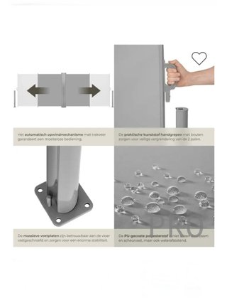 Tenda in alluminio a doppia faccia
