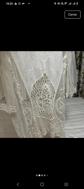 Camisola de playa encaje blanco talla única