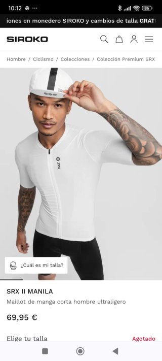 Maillot Siroko SRX II Manila Talla M