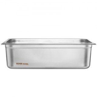 6 Paquete de Sartenes de Hotel, Sartén de Vapor de Tamaño Completo Anti-Jam, Sartén de Mesa de Restaurante de Acero Inoxidable de 0.8 mm de Grosor, Sartén de Mesa Comercial de 6 Pulgadas de Profun...