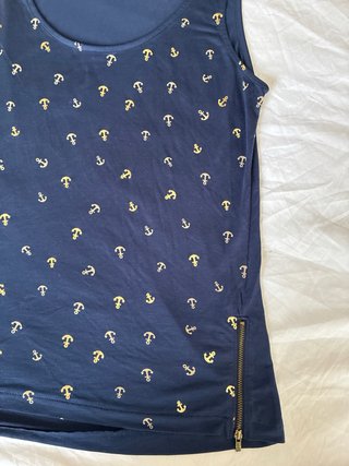 Camiseta Massimo Dutti anclas azul M