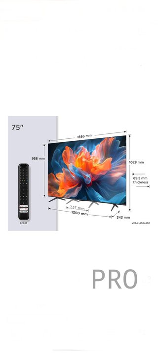 Televisor de 75 pulgadas smart TV - Tcl