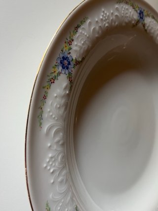 Piatto fondo vintage Scherzer Bavaria porcellana