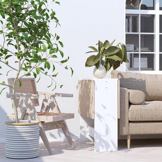 Mesa de Comedor Diseño Moderno Plegable Madera 103×76×73.5Cm Roble Blanco