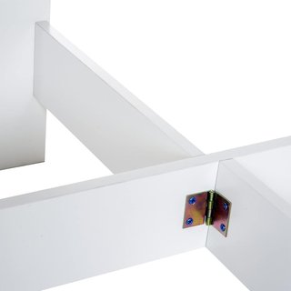 Mesa de Comedor Diseño Moderno Plegable Madera 103×76×73.5Cm Roble Blanco