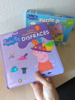Lote cuentos+puzzle 3-4 años