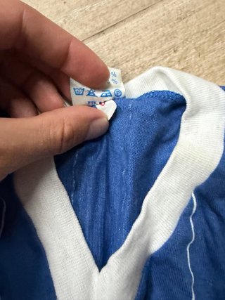 Camiseta niño vintage rayas azul