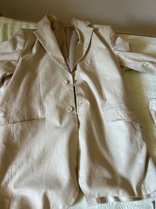 Completo uomo beige e bianco