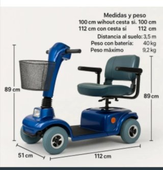 PISCI Scooter Eléctrico Azul y Gris