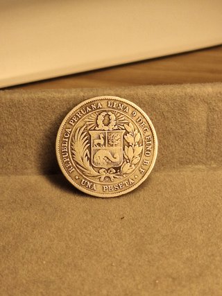 1 peseta 1880 de la republica peruana de plata