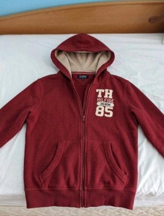Sudadera Tommy Hilfiger Roja Cremallera