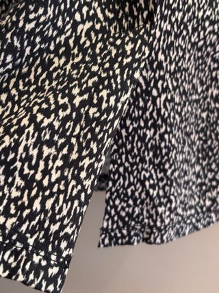 Falda larga estampada blanco y negro
