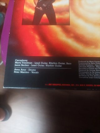 Vinilo Cacophony Speed Metal Symphony 1ª Ed