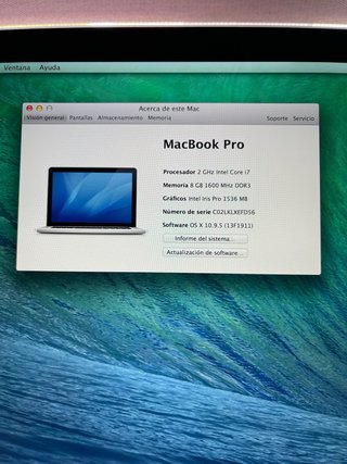 Portàtil APPLE Macbook pro 8G 256G