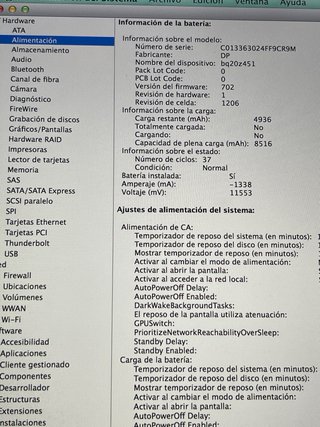 Portàtil APPLE Macbook pro 8G 256G