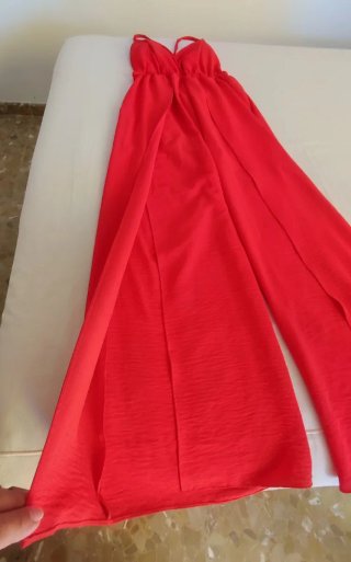 Mono largo rojo pata ancha  aberturas M/L (Brasil)