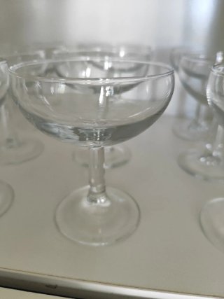 Copas de champán de cristal