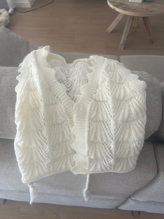 Chaleco de punto blanco
