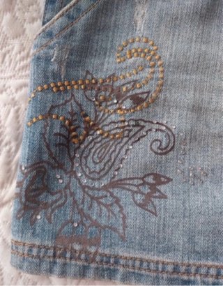 Faldita vaquera bordada talla 36