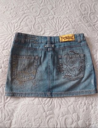 Faldita vaquera bordada talla 36