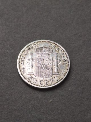 Moneda 50 céntimos Alfonso XIII 1904