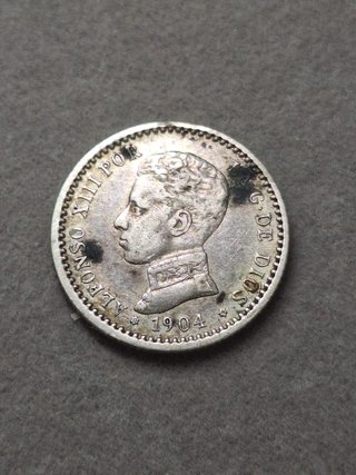 Moneda 50 céntimos Alfonso XIII 1904