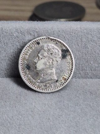 Moneda 50 céntimos Alfonso XIII 1904
