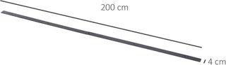 Kit de Puerta Corredera de 200CM/6.6FT en Acero al Carbono, Riel para Puerta Corredera Individual con Ruedas Estilo Rústico, Marrón