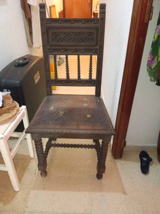 4 Sillas Góticas Madera 1888