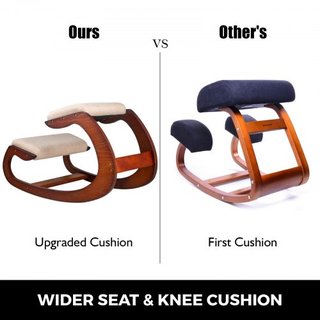 Silla de Rodillas Ergonómica con Capacidad de Carga de 99.8 kg Silla de Escritorio en Postura de Rodillas con Cojín para las Caderas Silla Ergonómica de Rodillas para Oficina en Casa Buena Postura...
