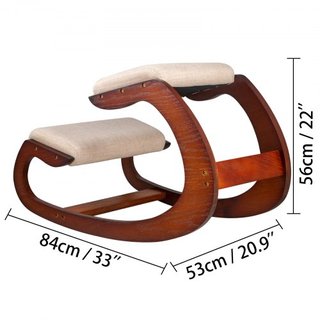Silla de Rodillas Ergonómica con Capacidad de Carga de 99.8 kg Silla de Escritorio en Postura de Rodillas con Cojín para las Caderas Silla Ergonómica de Rodillas para Oficina en Casa Buena Postura...