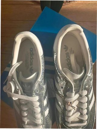 Adidas Samba OG Plata Metálico Cuero 39