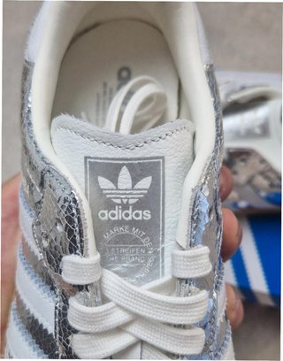 Adidas Samba OG Plata Metálico Cuero 37
