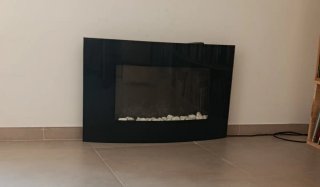 Chimenea Eléctrica Moderna Negra